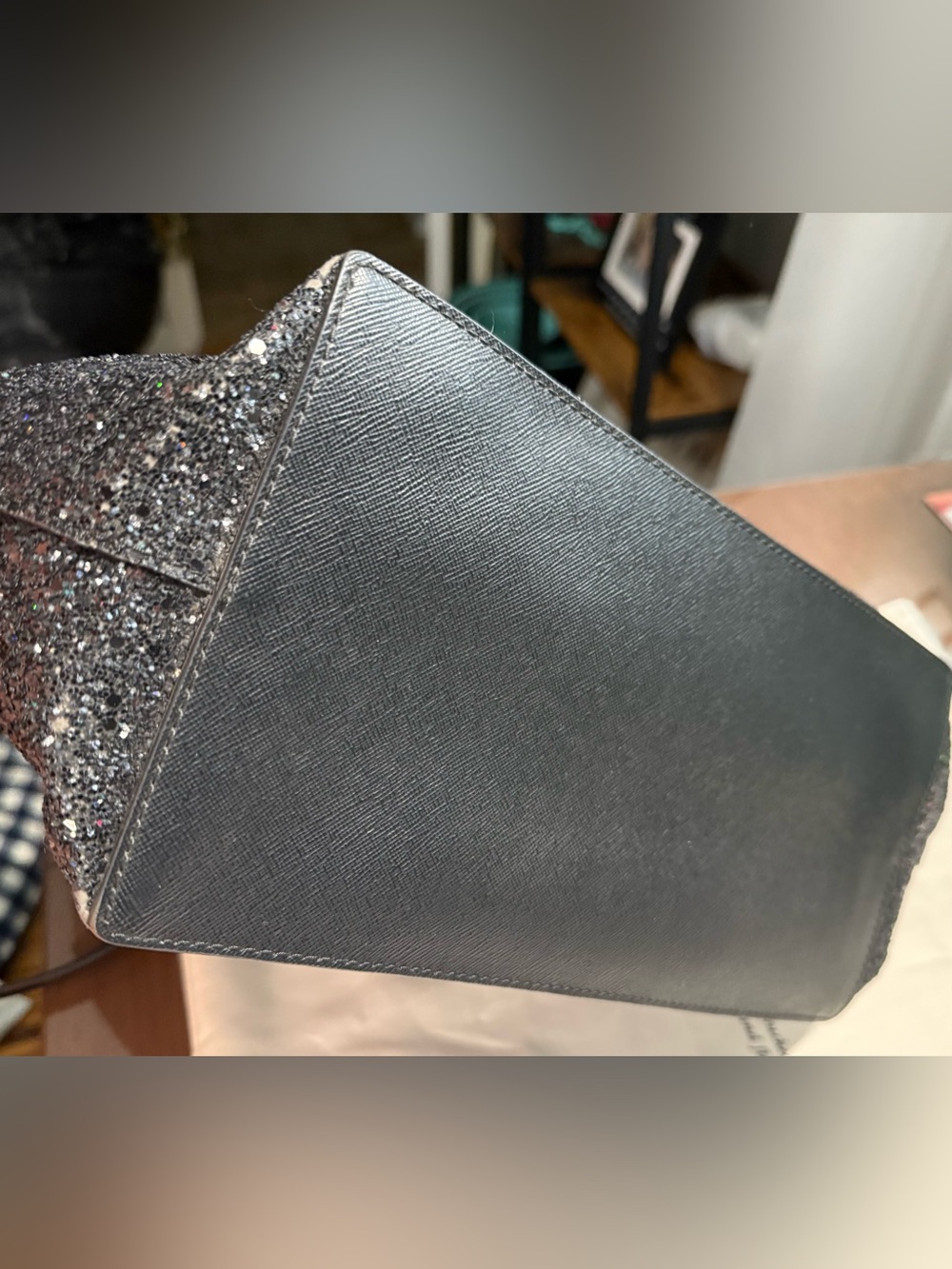 Kate Spade Black Sparkle Tote with Matching Wallet and Dust Bag - Picture 3 of 13